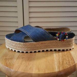 Marc Jacobs platform denim sandals